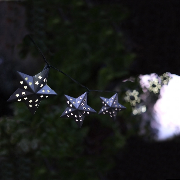 Smart Garden Solar 10 Metal Stars Light String