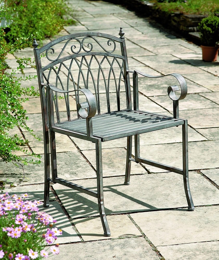 Greenhurst Versailles Arm Chair Single Antique Grey
