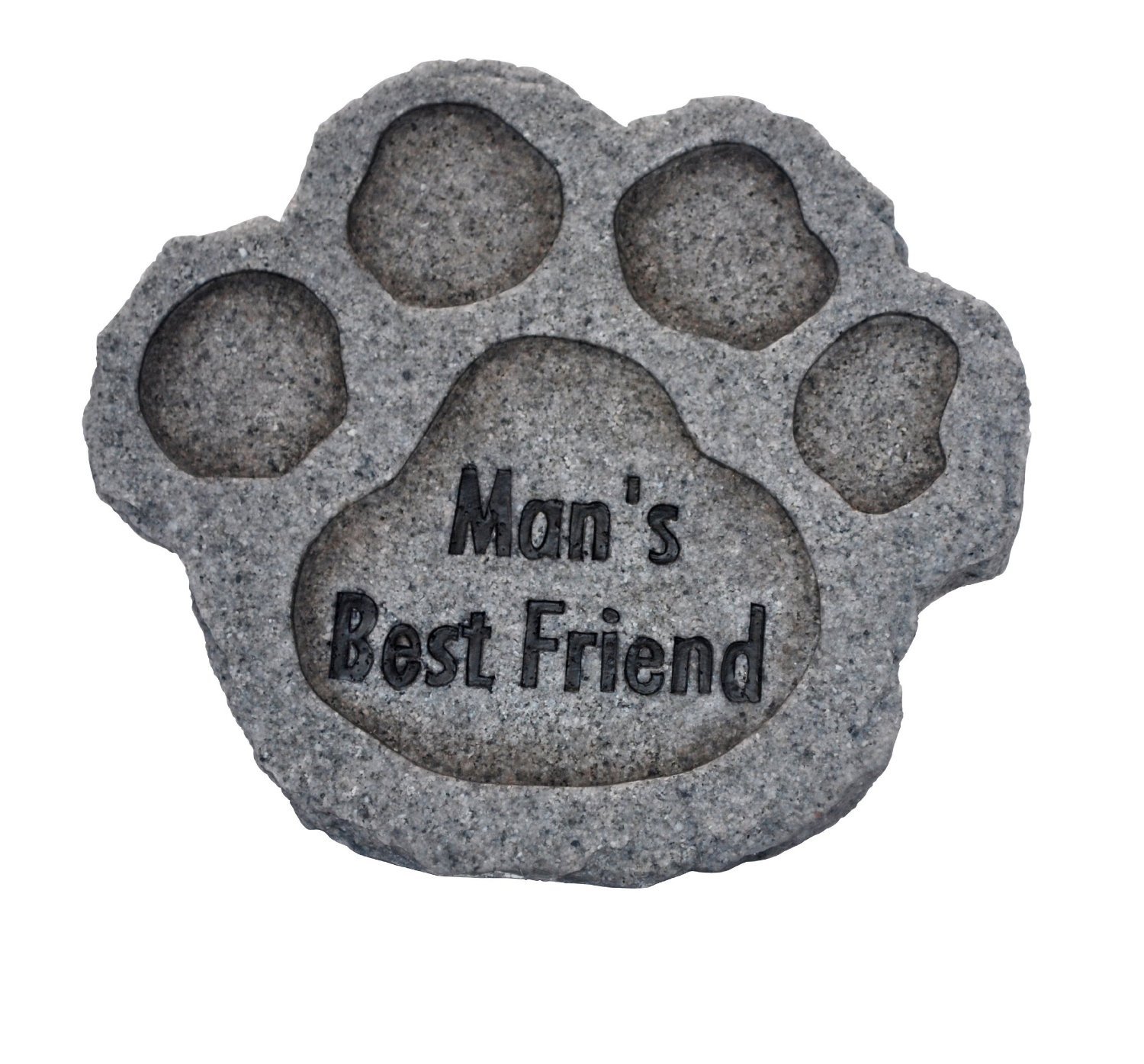 Vivid Arts Dog Remembrance Stone Mans Best Friend Grey Granite