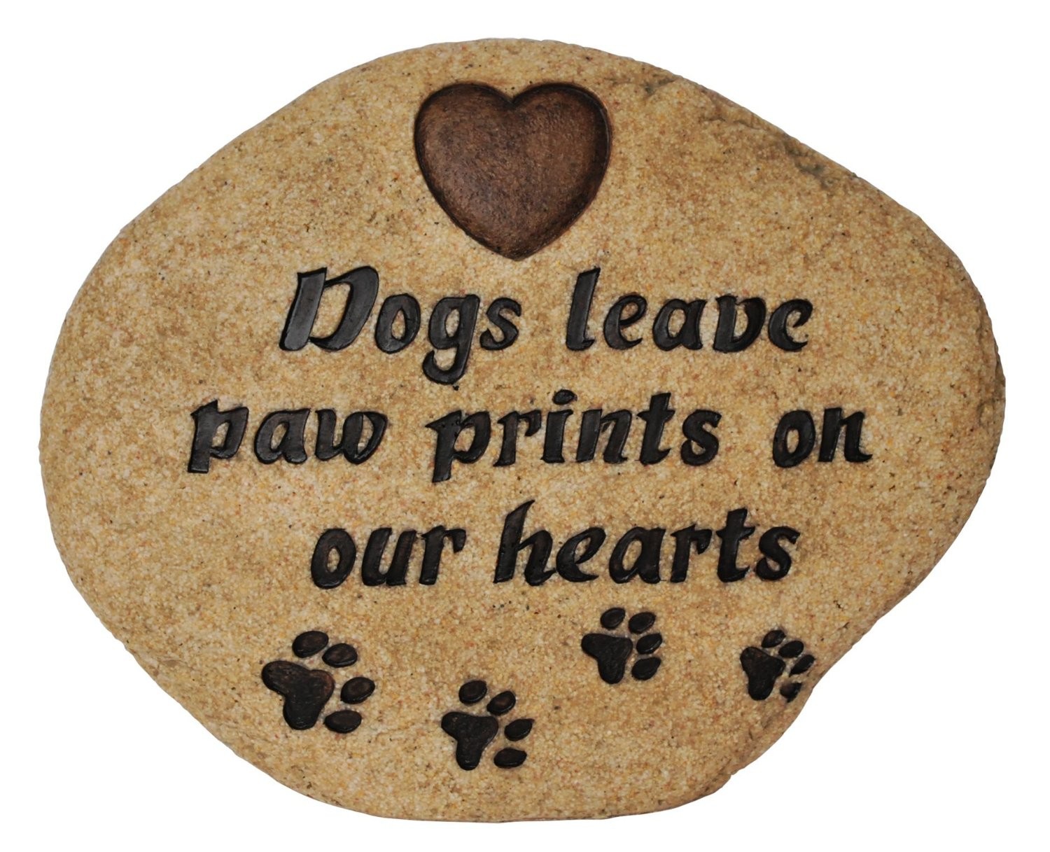 Vivid Arts Dog Remembrance Stone Paw Print Natural Stone