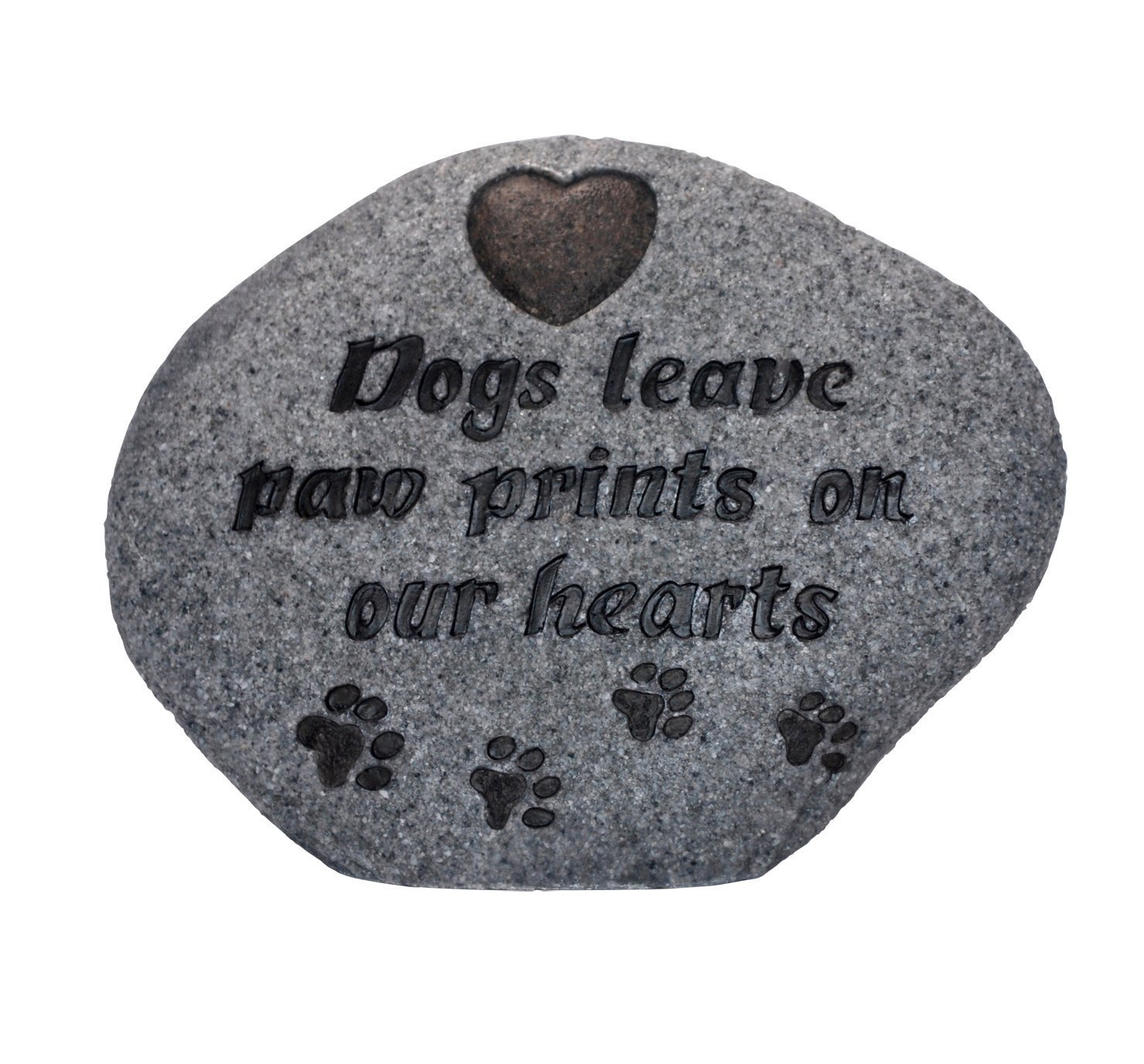 Vivid Arts Dog Remembrance Stone Paw Print Grey Granite