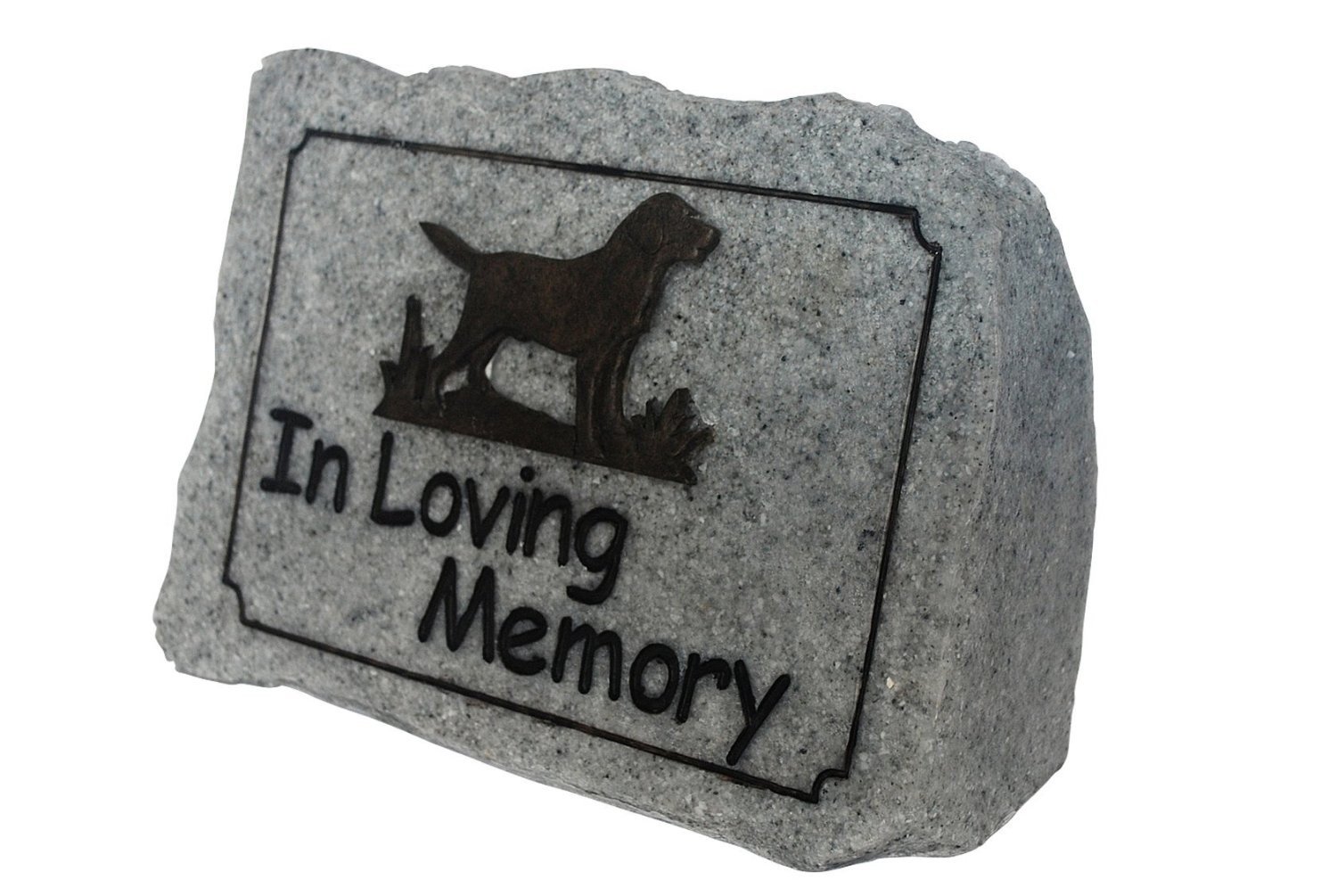 Vivid Arts Dog Remembrance Loving Memory Rock Grey Granite