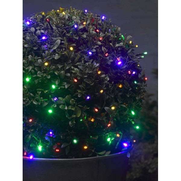 Smart Garden String Lights 100 Multicoloured LED Battery Powered
