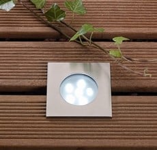 Breva White LED Outdoor Deck Light 1w