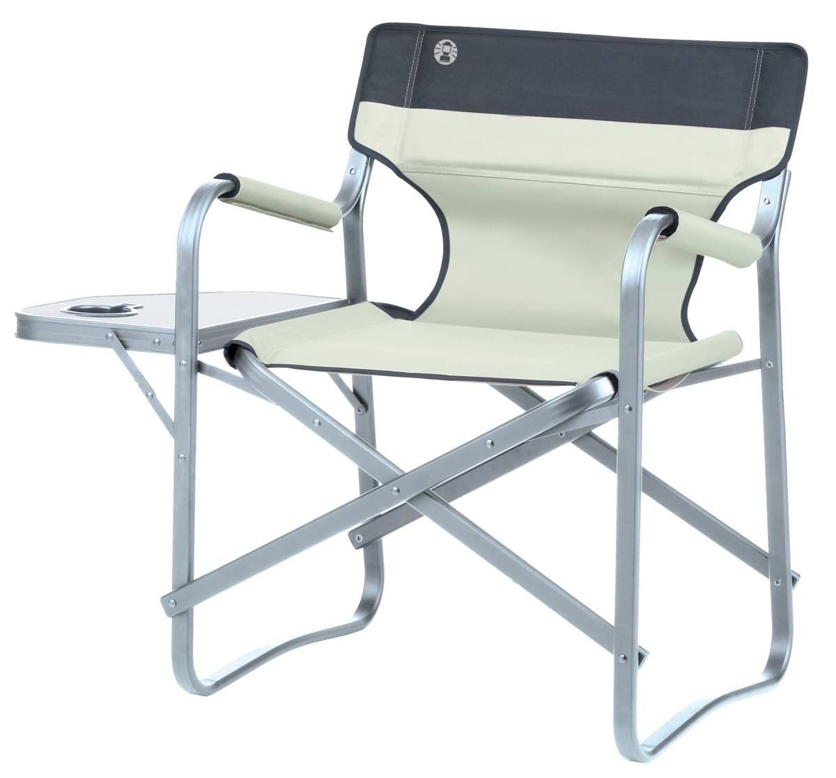 Coleman Camping Deck Chair Khaki With Table