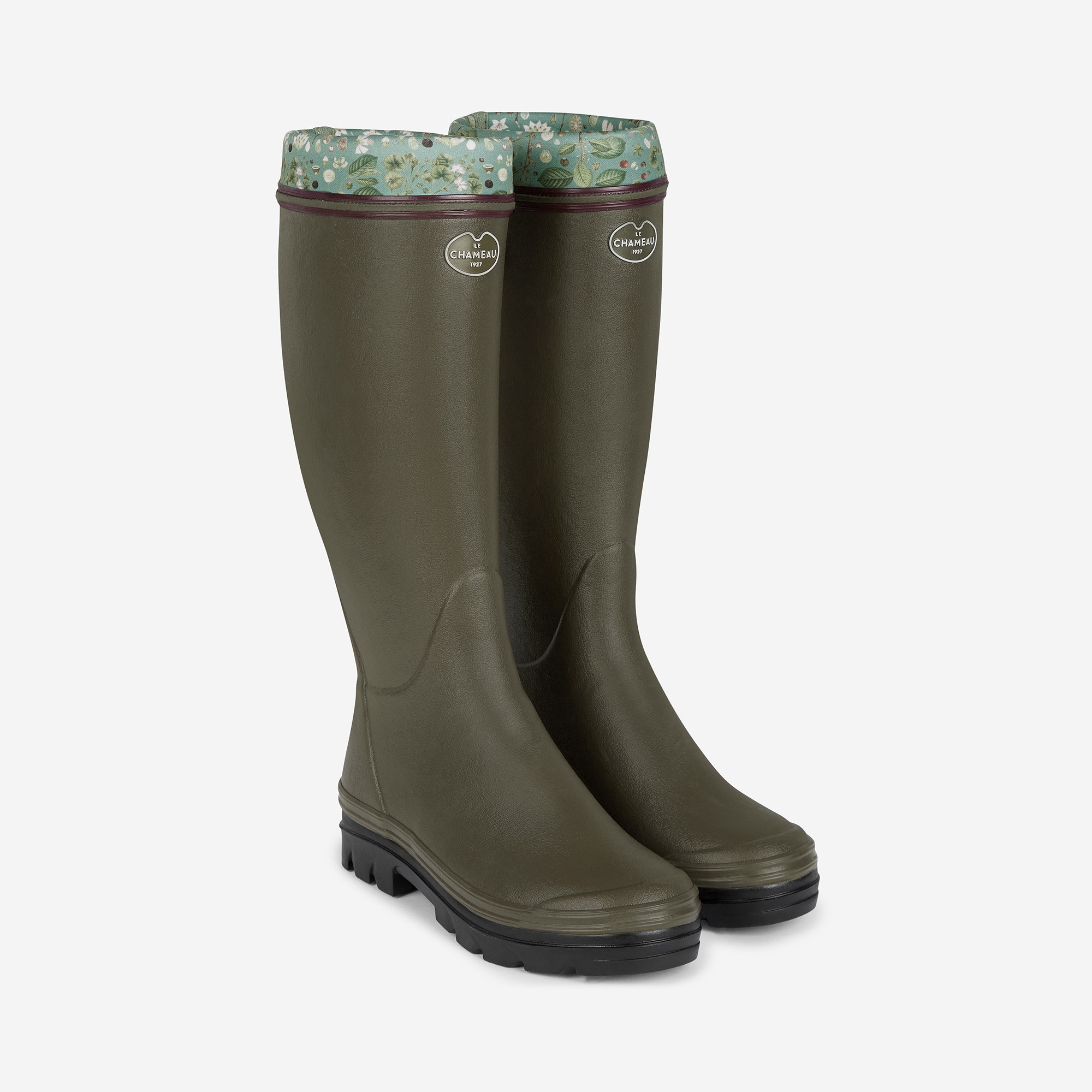 Le Chameau Giverny Kew Gardens Ladies Wellington Boots Green