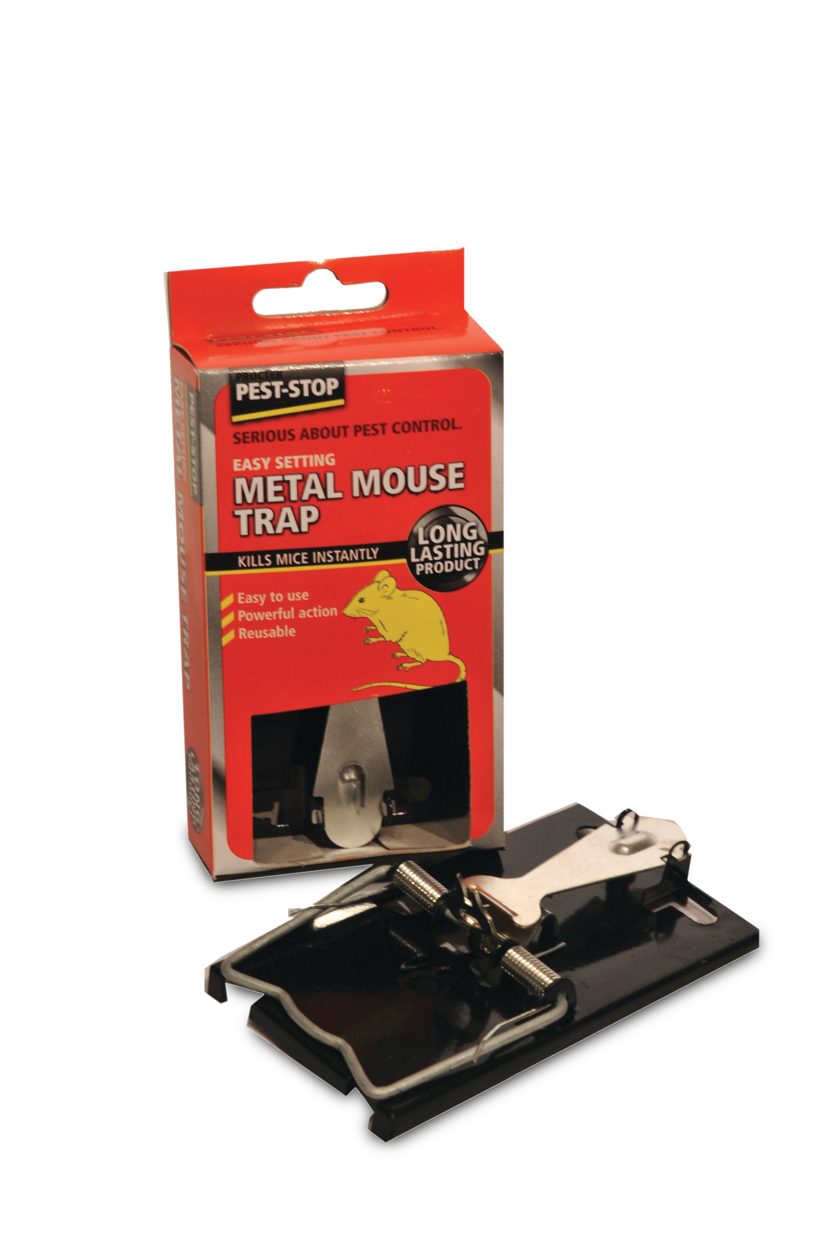 Pest Stop Easy setting metal mousetrap