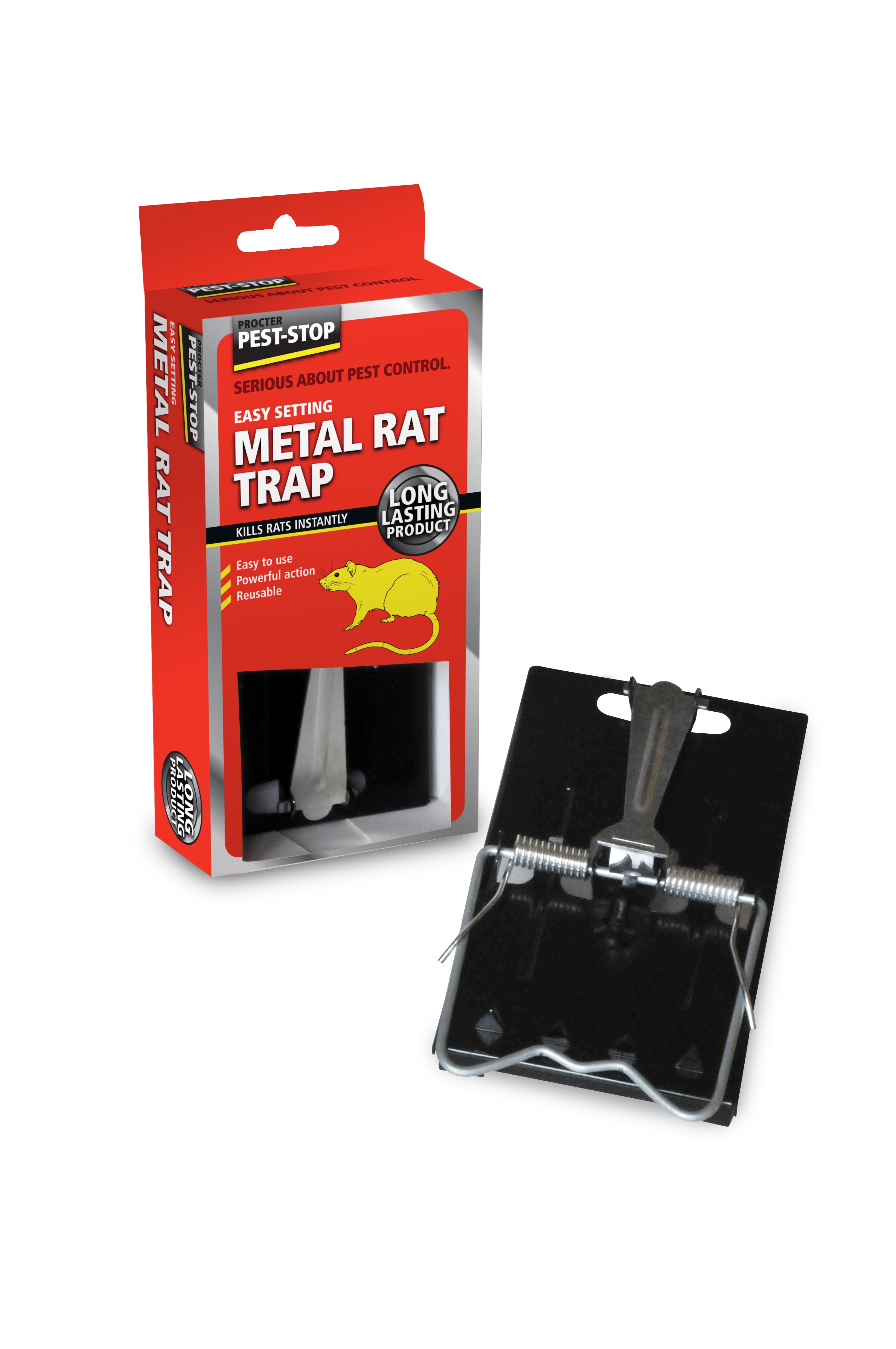 Pest Stop Easy setting metal rat trap