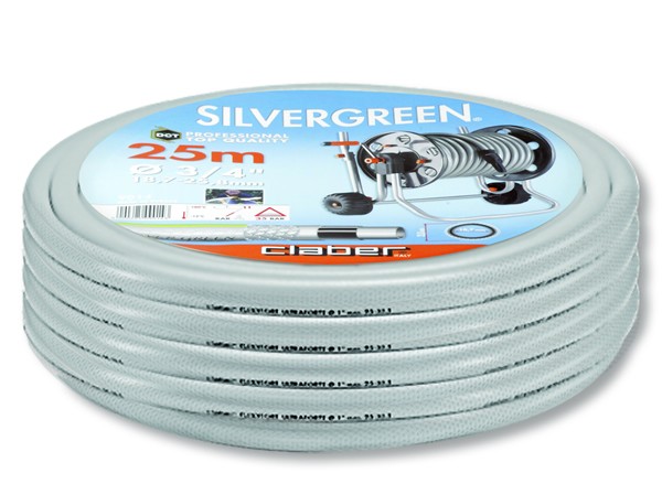 Claber Silver Green Hosepipe 19mm 25 Metres