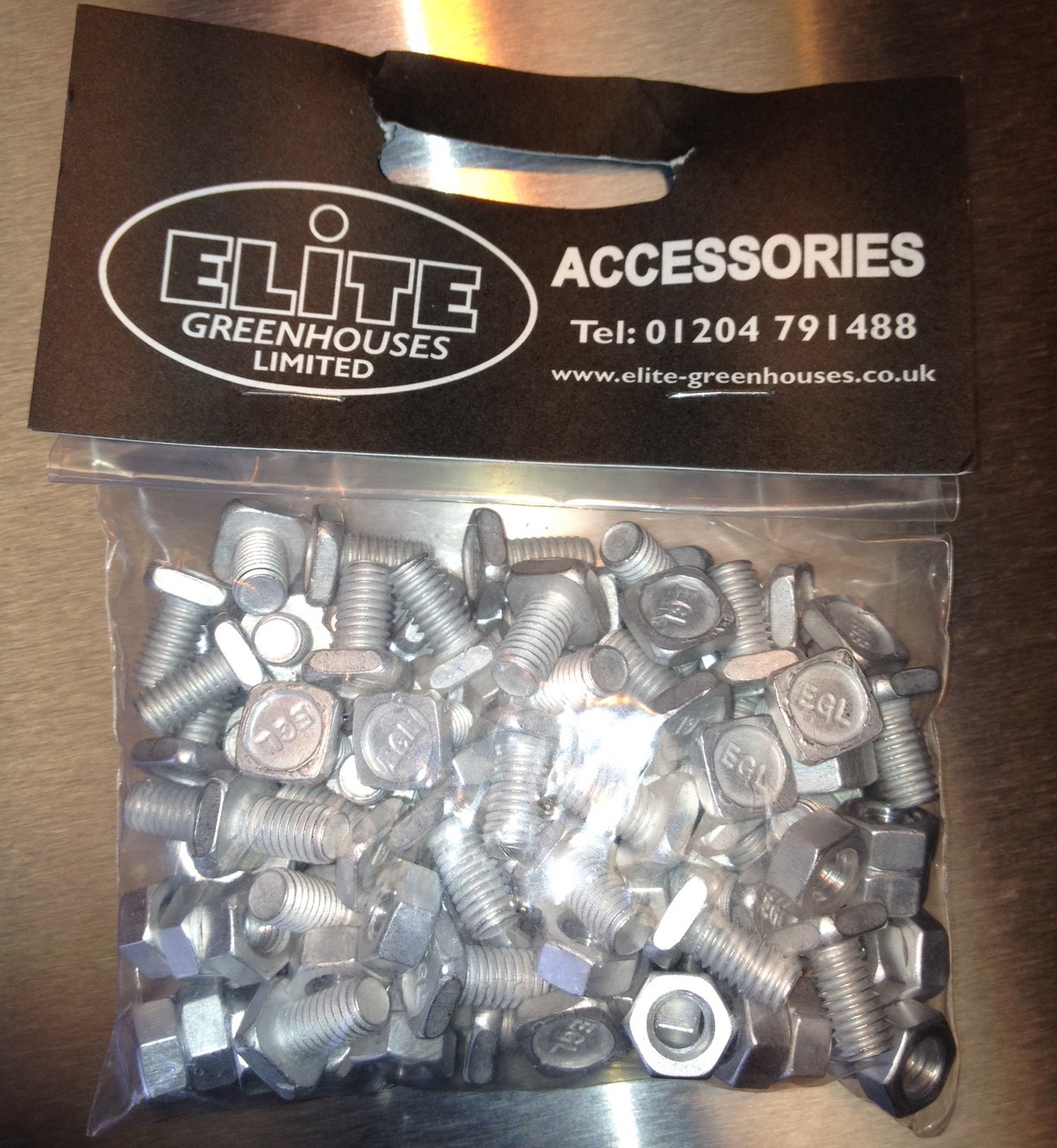 Elite Short Head Nuts Bolts Pack of 50