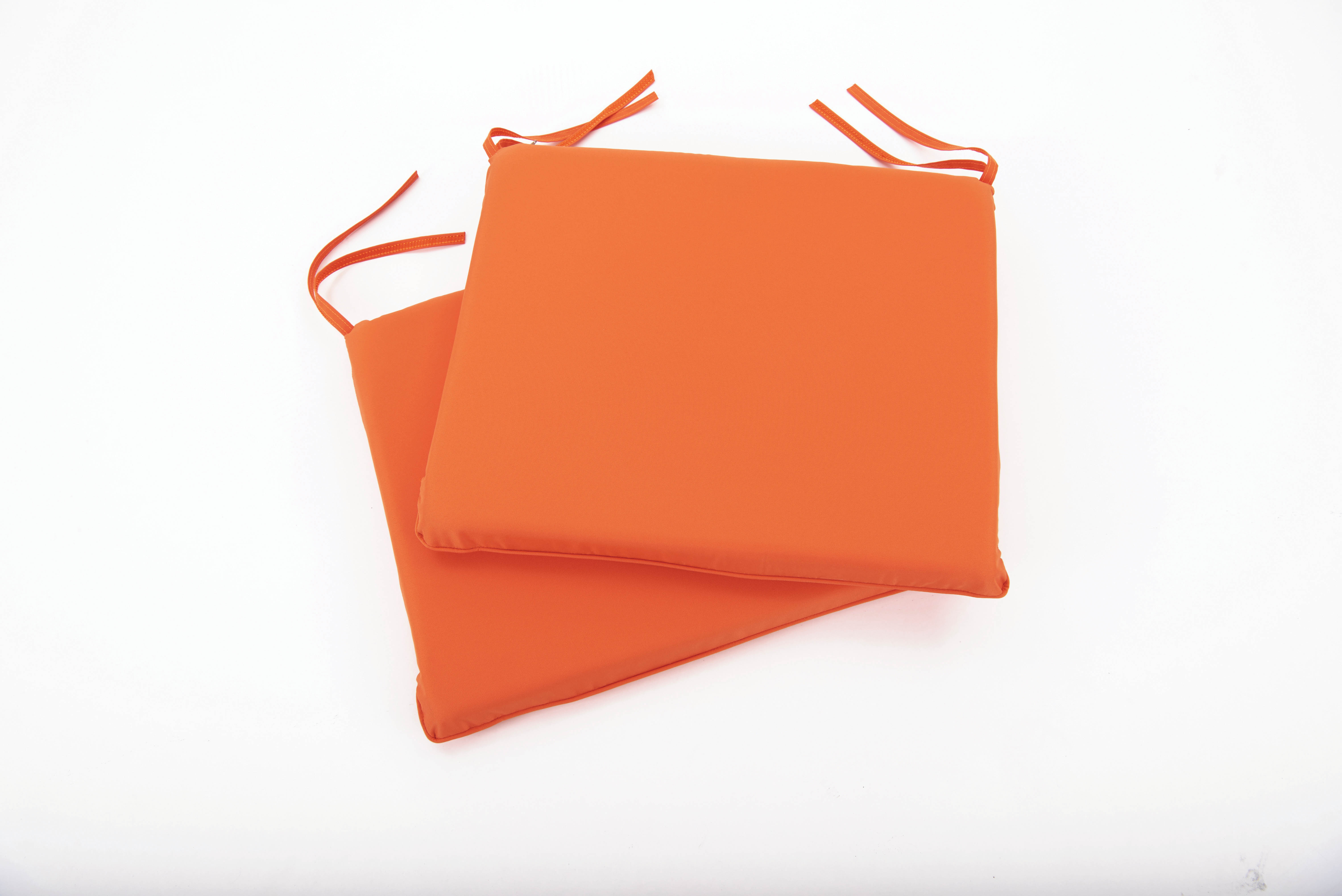 Gablemere Pack of 2 Waterproof Chair Cushions Tangerine