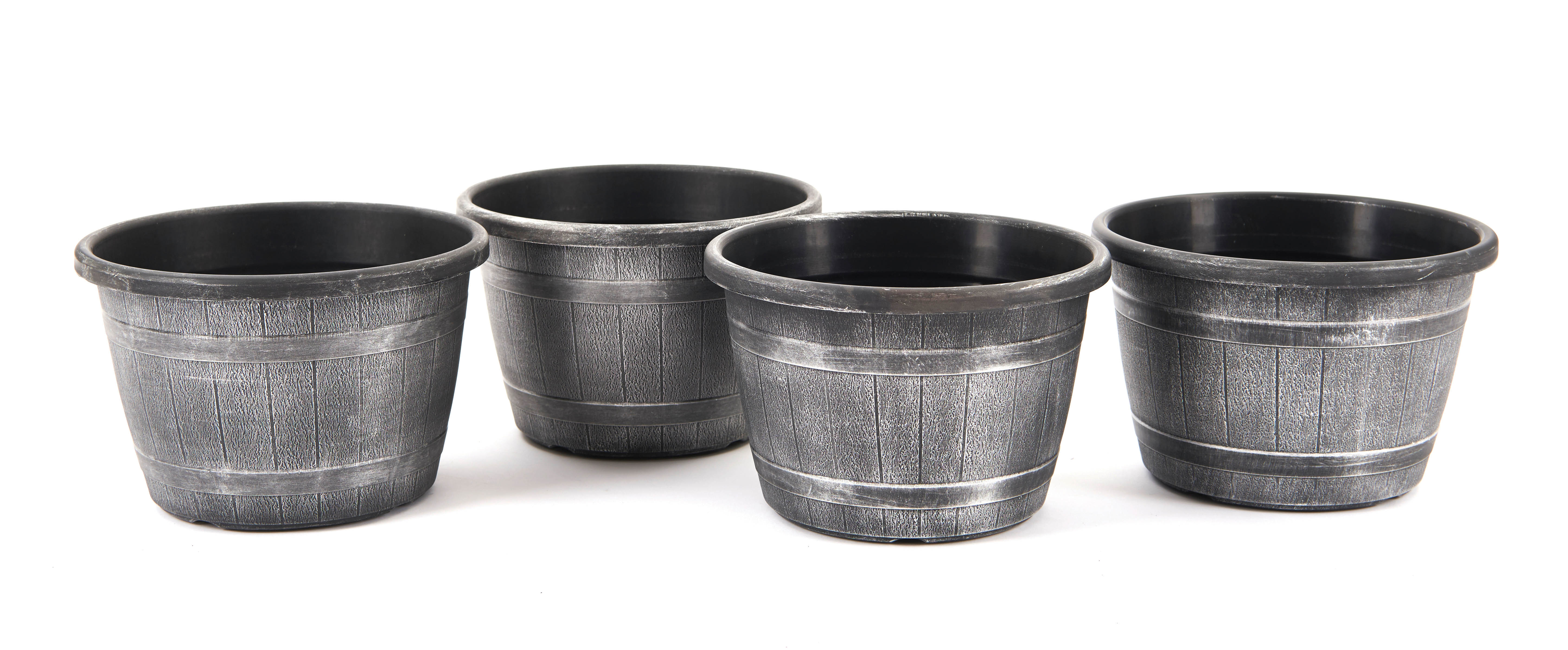 Gablemere Pk of 4 Wood Effect Planters