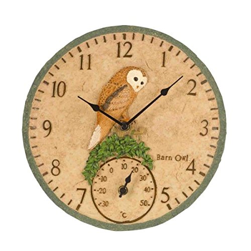 Smart Garden Barn Owl Clock Thermometer 12