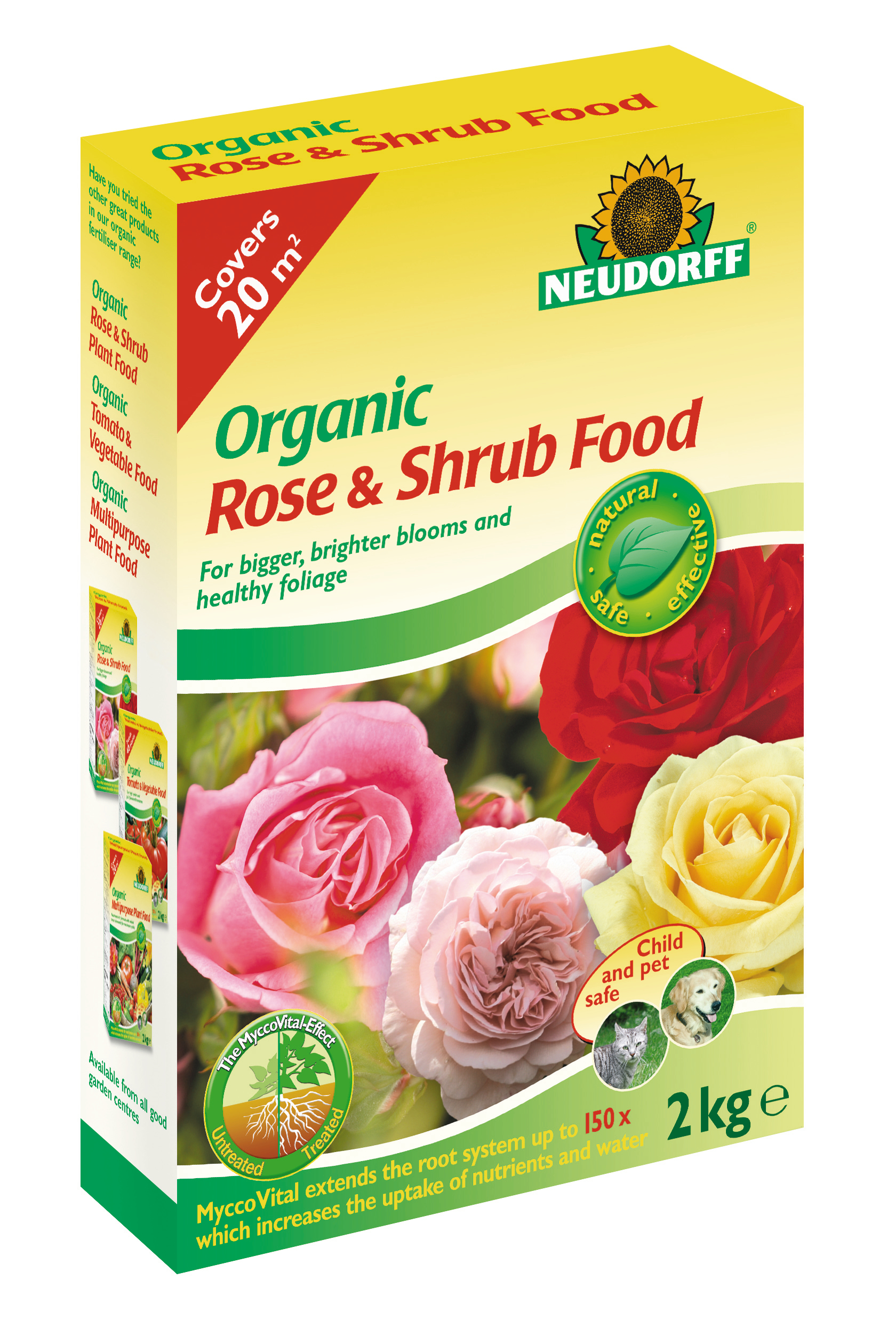 Neudorff Organic Rose Shrub Plant Food with Mycorrhiza 2 kg BOX