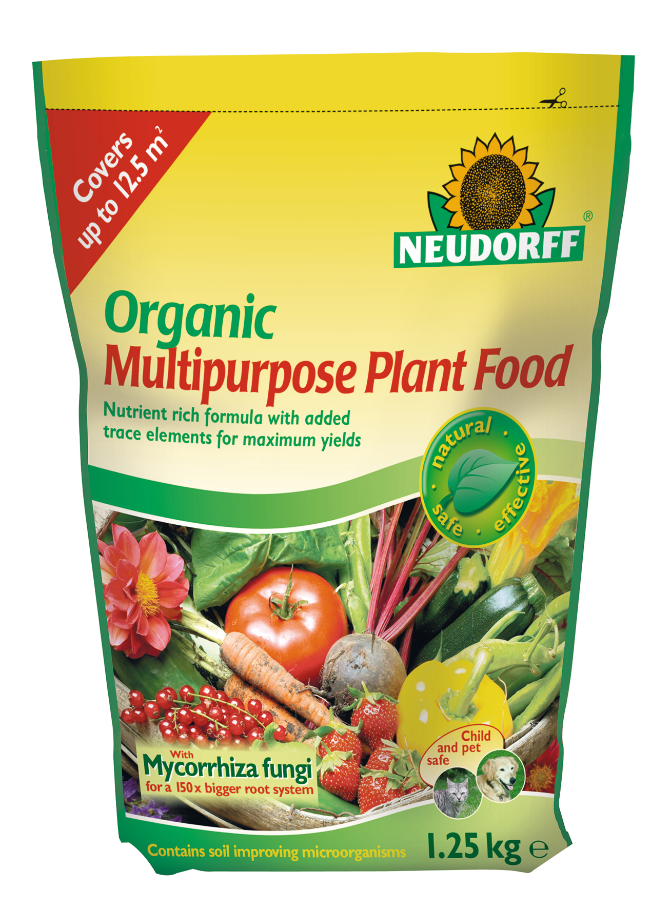 Neudorff Organic Multipurpose Plant Food with Mycorrhiza 125 kg POUCH BAG