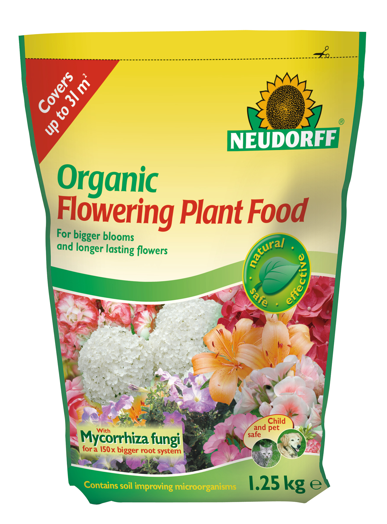 Neudorff Organic Flowering Plant Food with Mycorrhiza 125 kg POUCH BAG