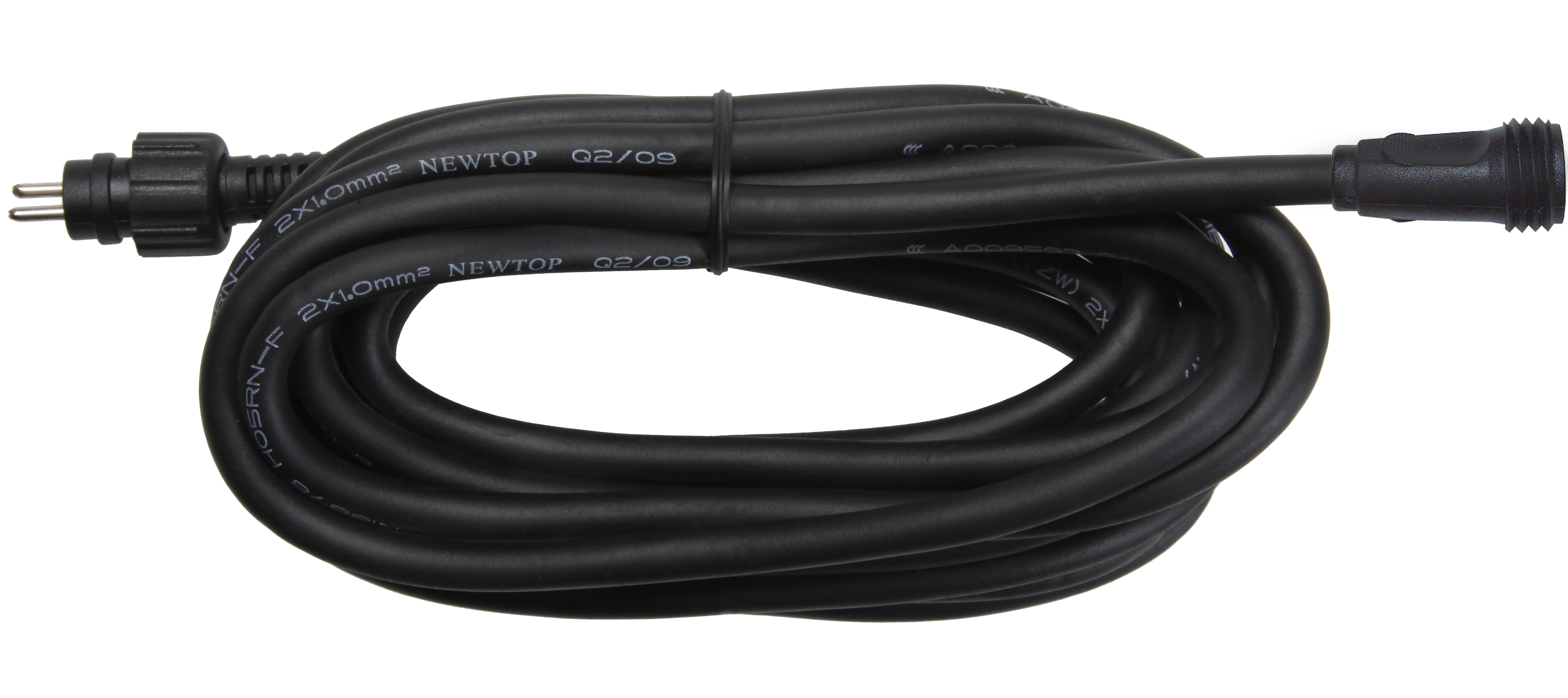 Techmar 12v Rubber extension cable with screw connectors 2m