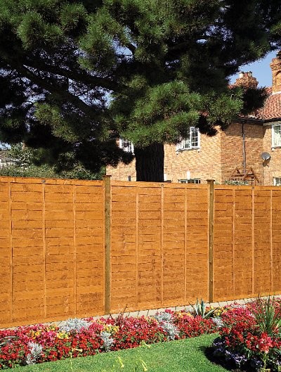 Grange Professional Lap Gold 15m 5 Panel Package Fence Panels