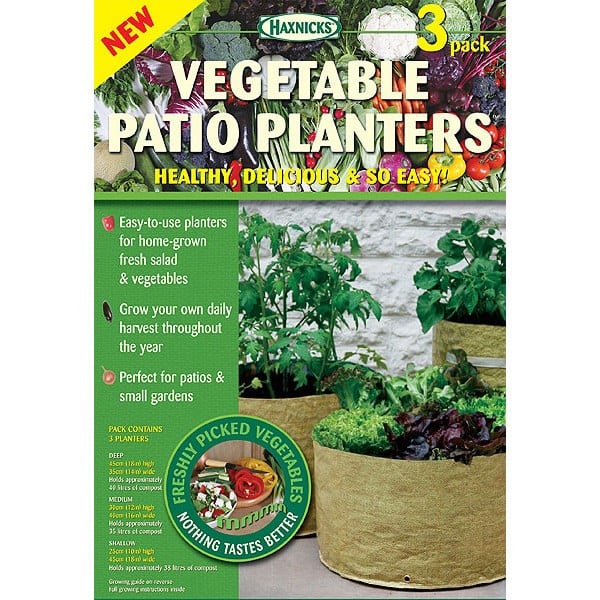 Vegetable Patio Planters 3 Pack