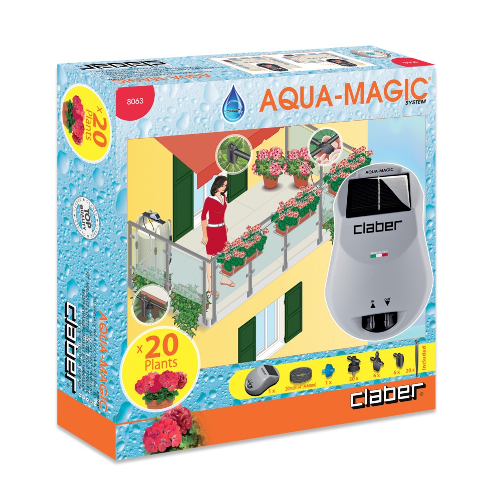 Claber Aqua Magic Solar Powered Automatic Watering Kit
