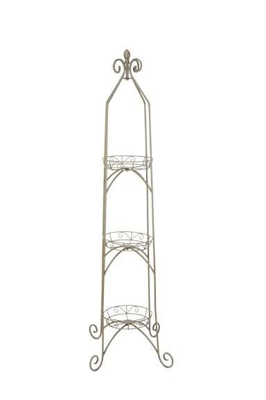 Panacea Scroll Top 3 Tier Plant Stand Antique Willow