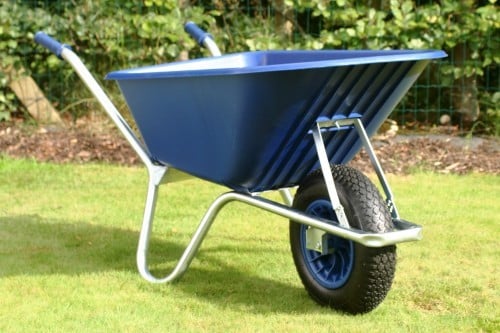 County Cruiser Garden Wheelbarrow 100 120 Litre Blue