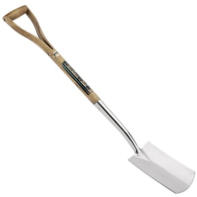 Draper Stainless Steel Border Spade with ash handle