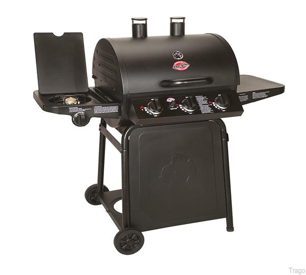 Char Griller Grillin Pro Gas Barbecue with Side Burner
