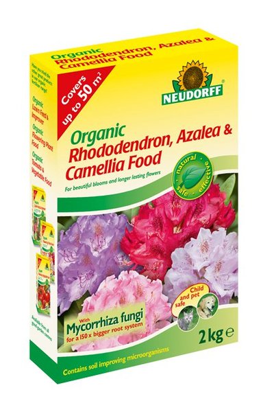 Neudorff Organic Rhododendron Camellia Azalea Food with Mycorrhiza ERICACEOUS Mycorrhiza 2 kg BOX
