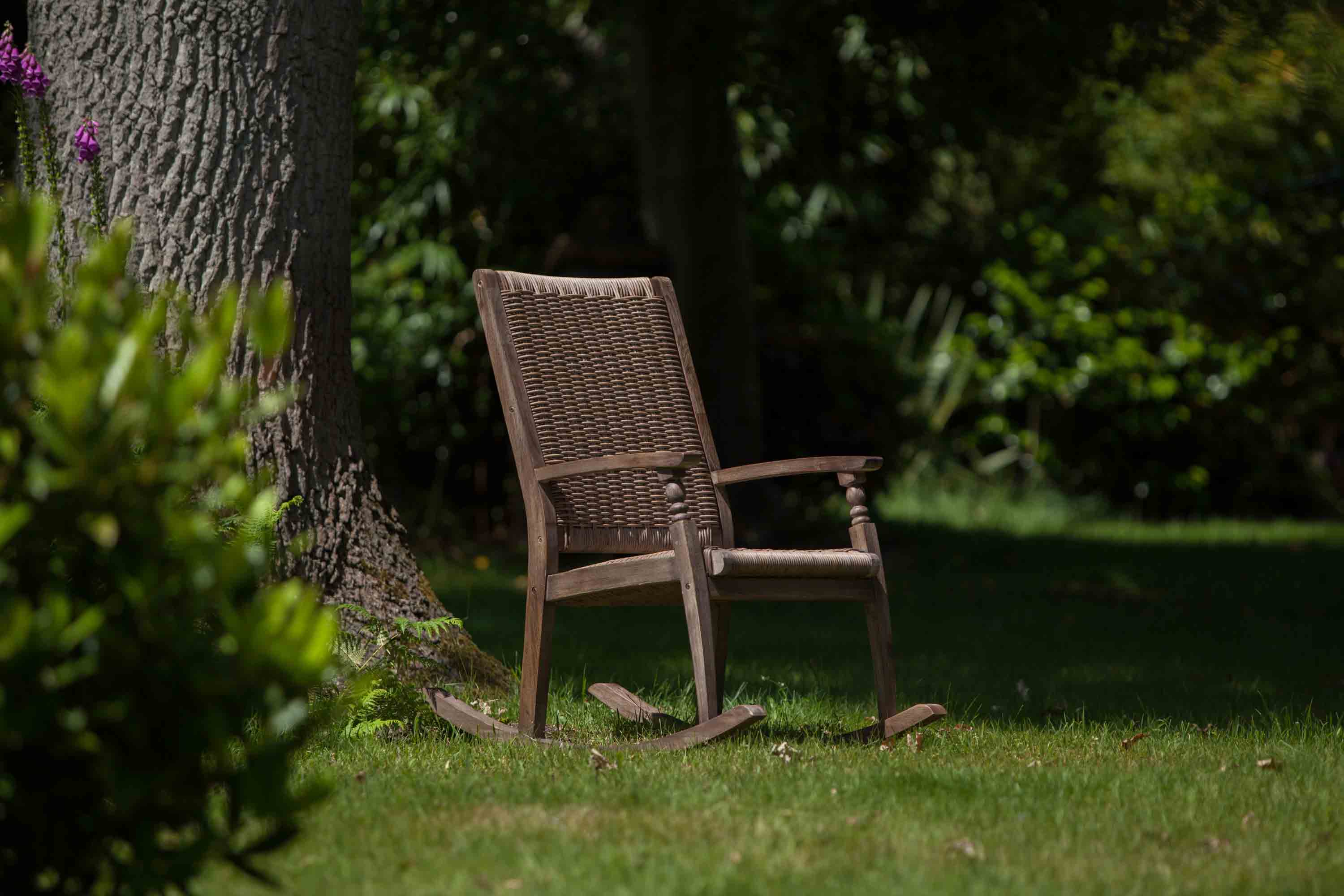 LG Outdoor Hanoi Wood Weave Rocking Chair Natural