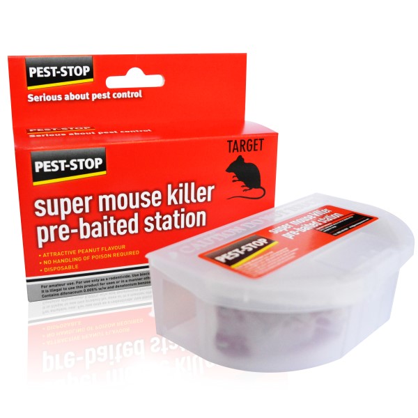 Pest Stop Super Mouse Killer Pre Baited Station