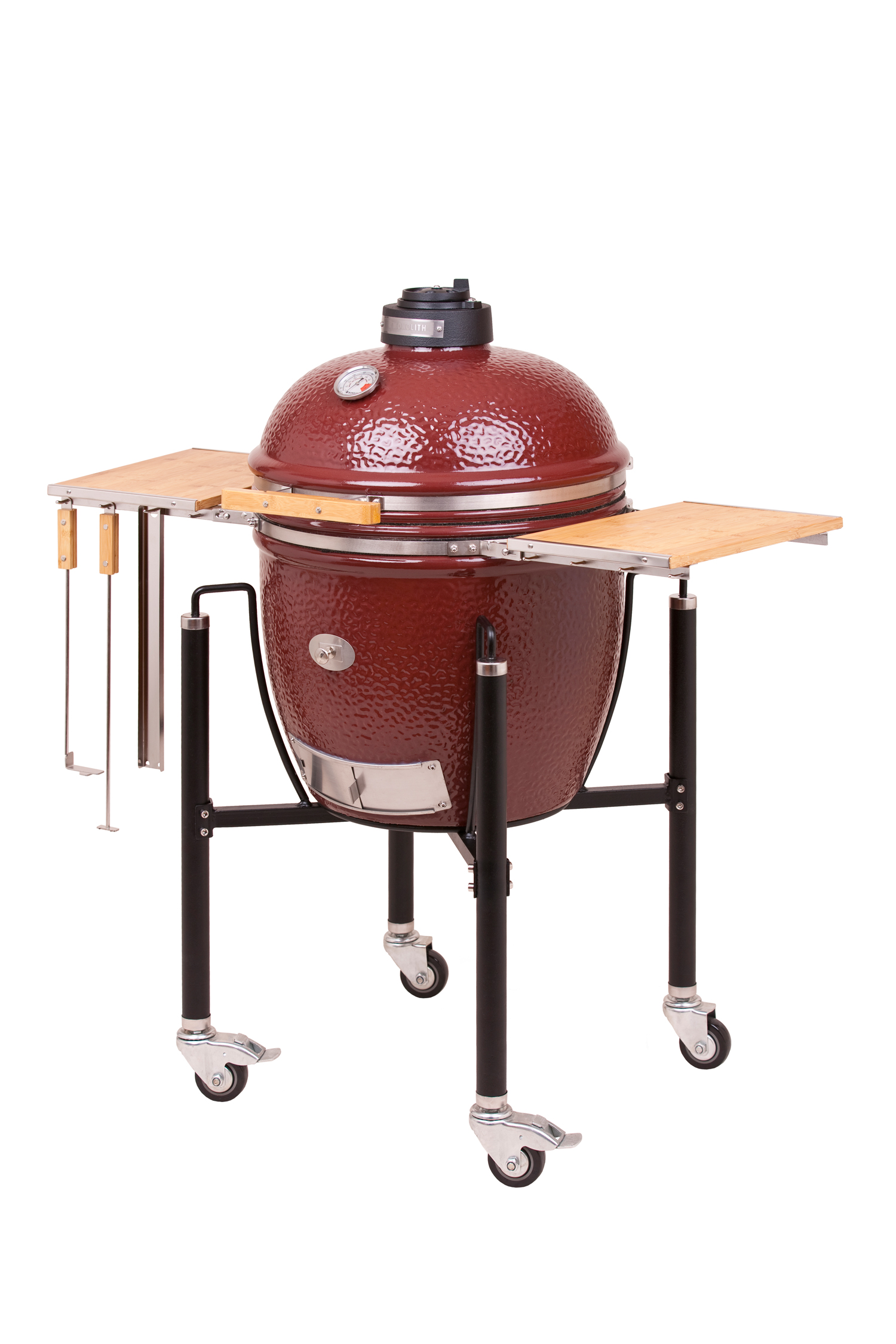 Monolith Classic 46cm Kamado Ceramic Barbecue Grill Red with Cart