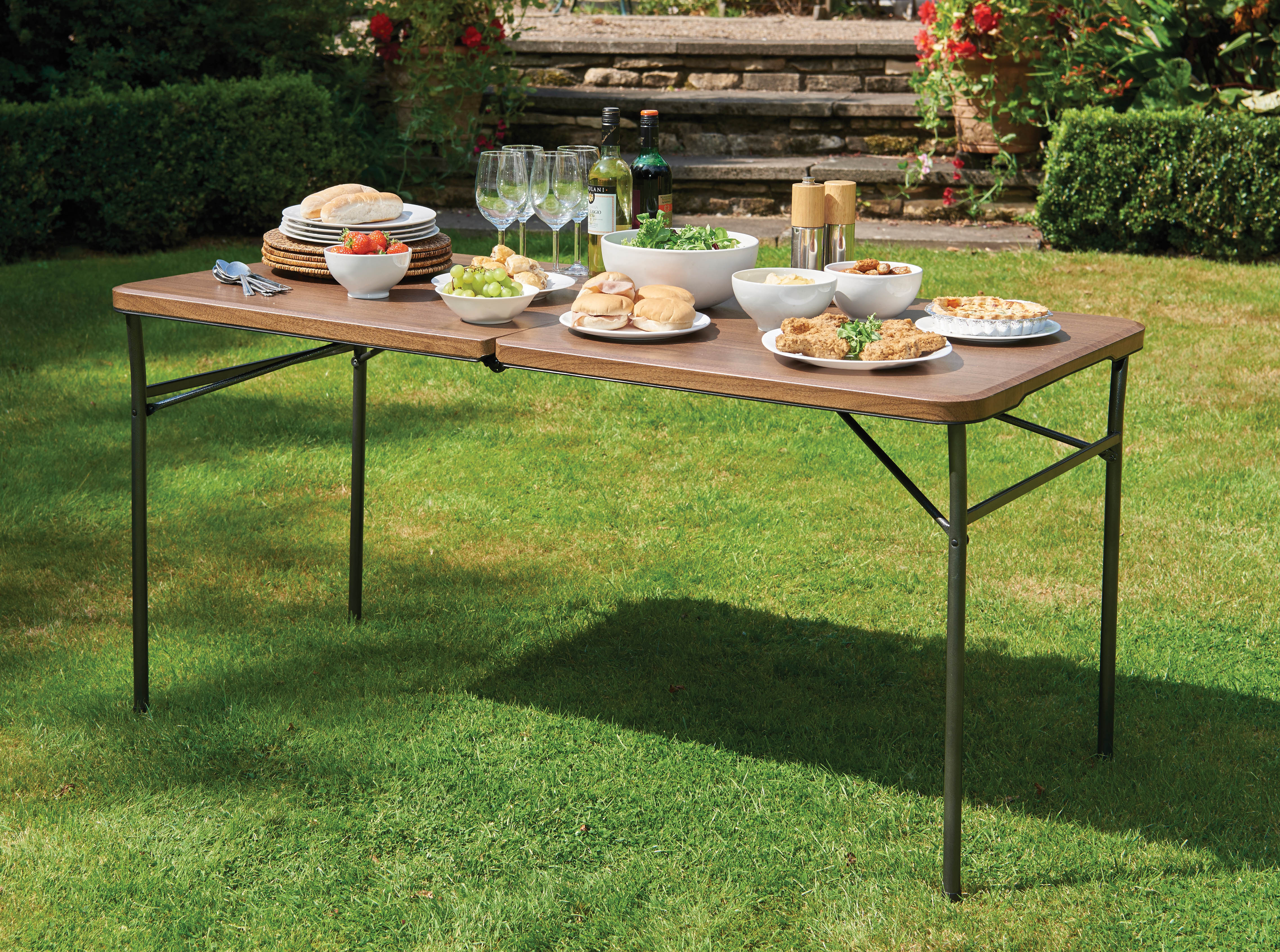 Gablemere 4 Woodgrain Foldaway Banqueting Table
