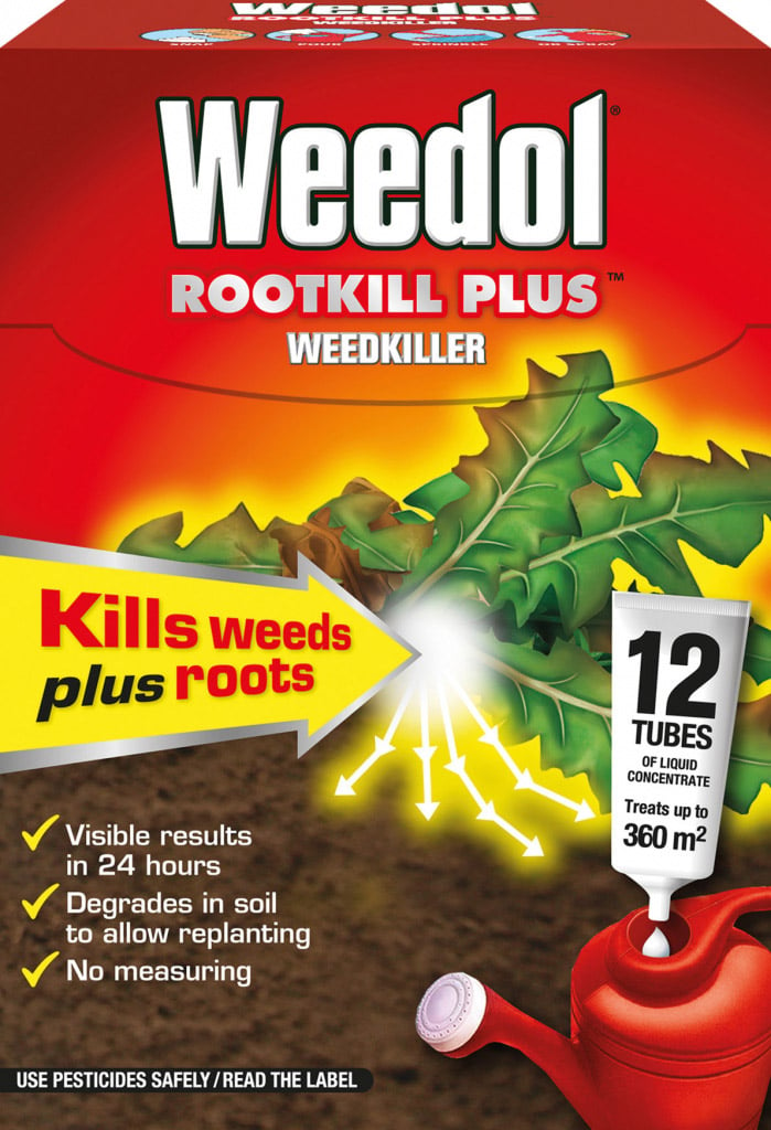 Weedol Rootkill Plus Concentrate Weedkiller - 12 Liquid Tubes