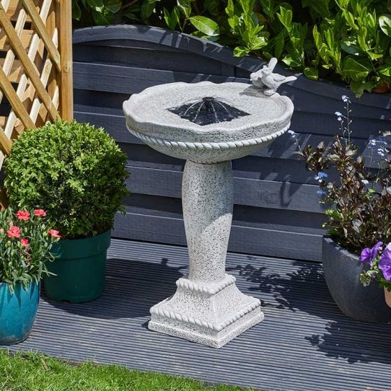Smart Solar Feathered Friends Water Feature