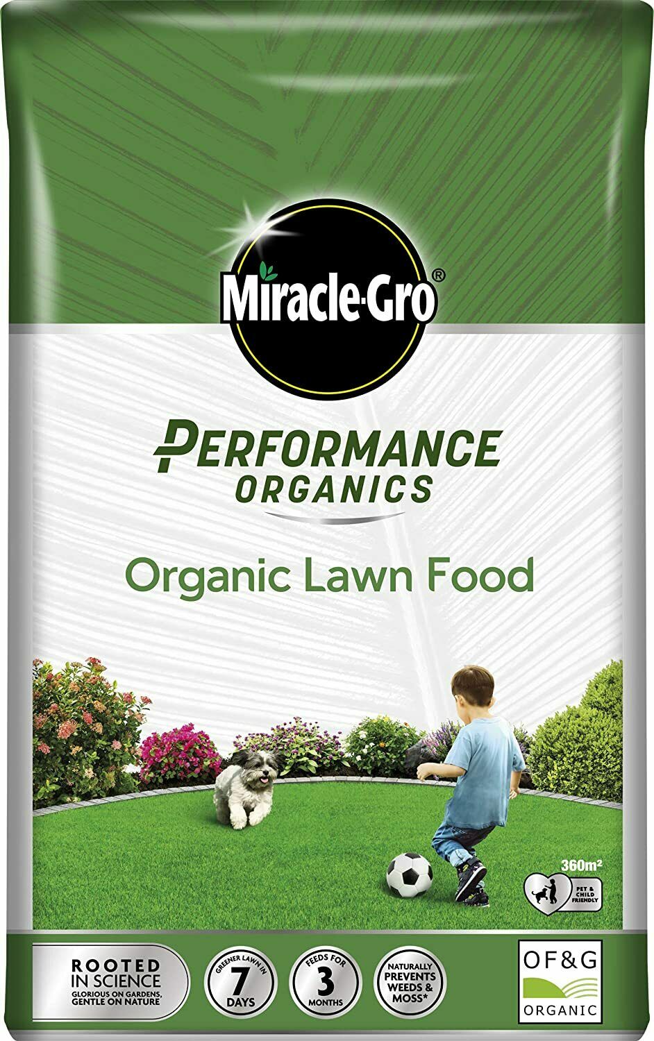 Image of Miracle Gro Performance Organics Lawn Food - 9.1kg / 360m2