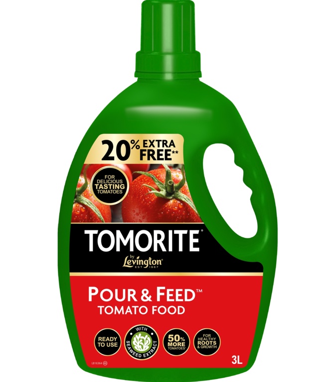Image of Levington Tomorite Pour & Feed RTU 2.5L + 20% Free