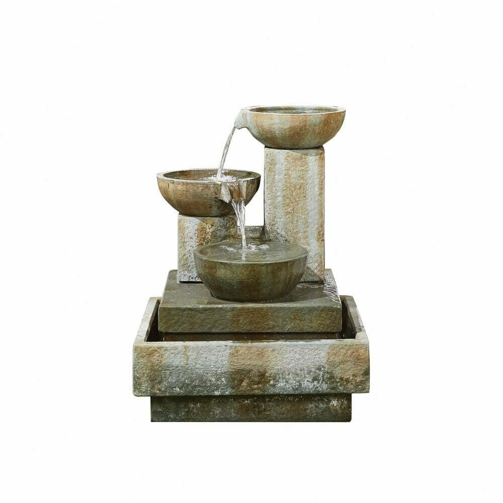 Image of Easy Fountain Patina Bowls Mains Water Feature