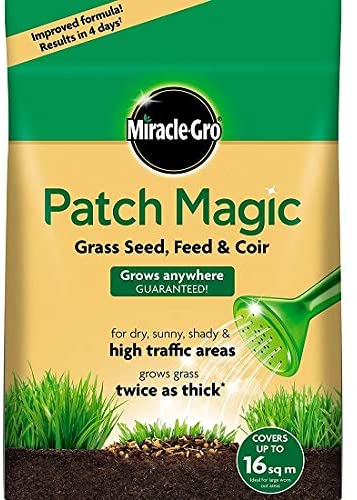 Image of Miracle Gro Patch Magic Grass Seed Feed & Coir 3.6kg / 16 sqm