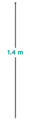 Panacea [Large] Multi-Purpose Grid Fence Post Stake 1.4m (Black)