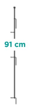 Panacea [Small] Multi-Purpose Grid Fence Latch Post Stake 91cm (Black)