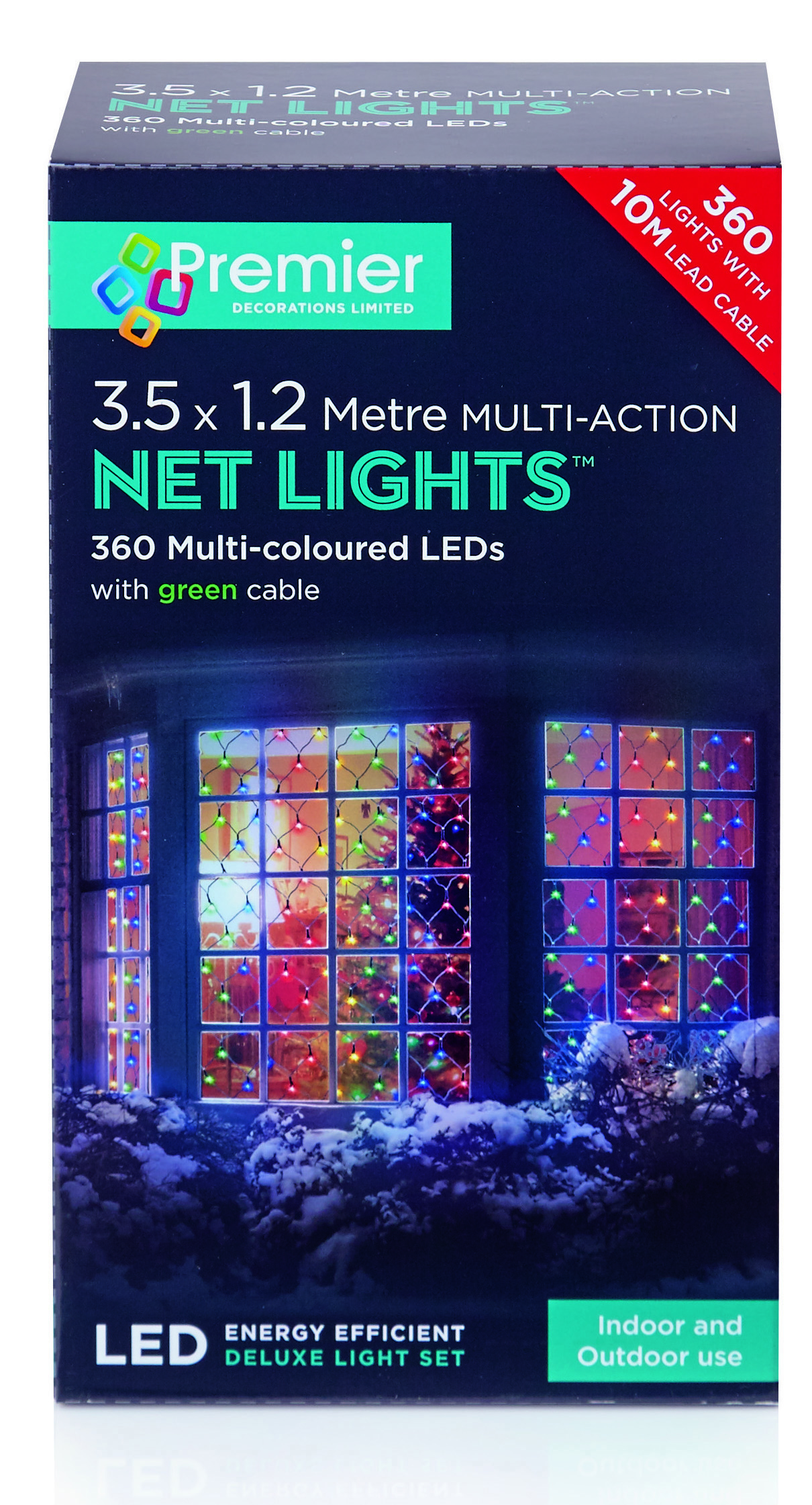 Premier Multi Action Net Lights 360 Multi Coloured Led’s