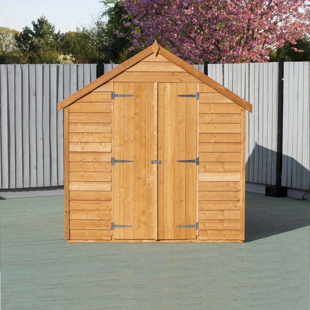 Shire 8x6 Overlap Value Dip Treated Garden Shed (With Window & Double Doors)