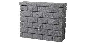 Garantia Rocky Wall Tank 400 Litres (Dark Granite)
