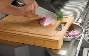 Napoleon PRO Series Carving/Cutting Board with Stainless Steel Bowls
