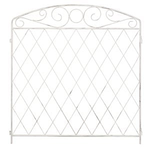 Panacea French Country Scroll Fence 96 x 91cm (Distressed White)