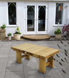 Forest Garden Low Level Sleeper Table 1.2m