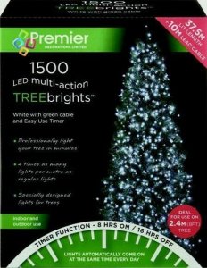Premier 1500 Multi Action LED Treebrights With Timer (White)