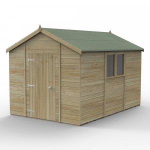 Timberdale 12x8 Tongue and Groove Pressure Treated Apex Wooden Garden Shed (Installation Included)