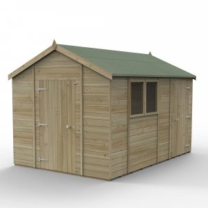 Timberdale 12x8 Tongue and Groove Pressure Treated Reverse Apex Combo Wooden Garden Shed